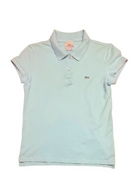 Vintage Y2K Lacoste Teal Piqué Polo Shirt Size 40/Medium